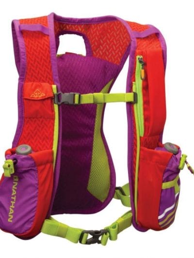 Fitness Mania - Nathan Fire Catcher Hydration Race Vest - 6L - Purple/Tangerine