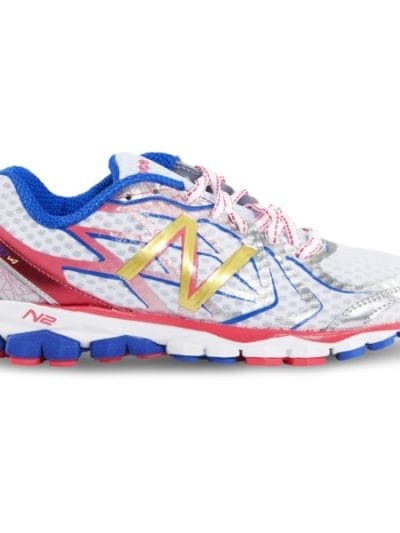 Fitness Mania - New Balance 1080v4 - Womens Running Shoes - White/Pink/Blue