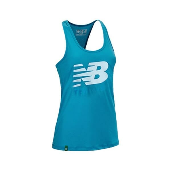 Fitness Mania - New Balance Big Brand Womens Tennis Tank Top - Blue Infinity/Poolside/White