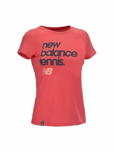 Fitness Mania - New Balance Flipside Womens Tennis Crew T-Shirt - Watermelon/Ruby Red