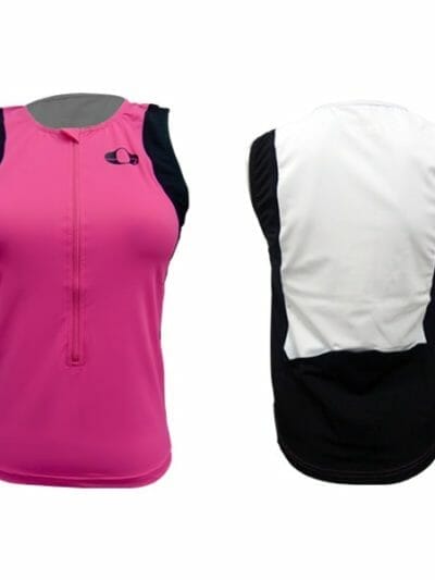 Fitness Mania - O2 Creation Grand Prix Elite - Womens Triathlon Singlet - Pink/Black/White