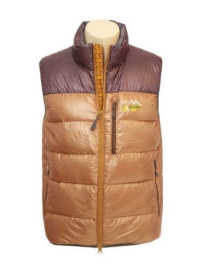 Fitness Mania - Ozark Goose Down Puffer Mens Ski/Snowboarding Vest - Coffee/Brown