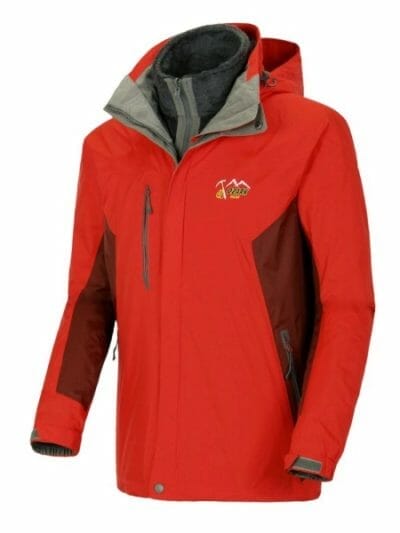 Fitness Mania - Ozark Outback 3-in-1 Waterproof Mens Ski/Snowboarding Jacket - Red