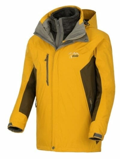 Fitness Mania - Ozark Outback 3-in-1 Waterproof Mens Ski/Snowboarding Jacket - Yellow