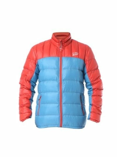 Fitness Mania - Ozark Platinum Ultralight Goose Down Mens Ski/Snowboarding Jacket - Orange/Blue