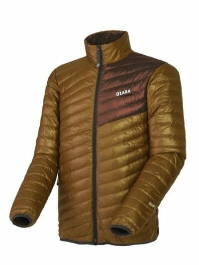 Fitness Mania - Ozark Rocks Series Ultralight Goose Down Mens Ski/Snowboarding Jacket - Khaki/Brown