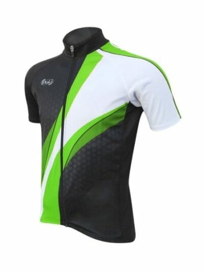 Fitness Mania - Poli Allos Wave Unisex Short Sleeve Cycle Jersey - Black/Green