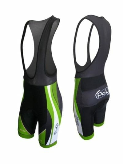 Fitness Mania - Poli Pilot Wave Pro Cycle Unisex Bib Shorts - Black/Green