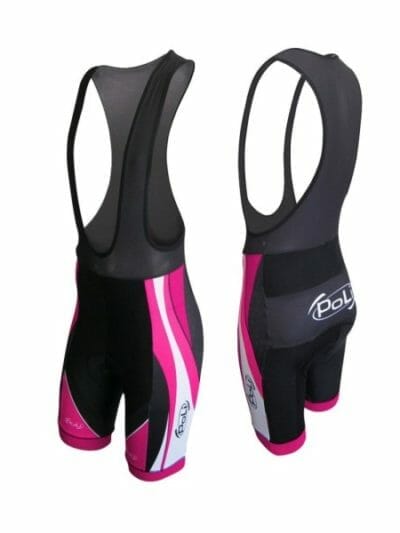 Fitness Mania - Poli Pilot Wave Pro Cycle Unisex Bib Shorts - Black/Rose