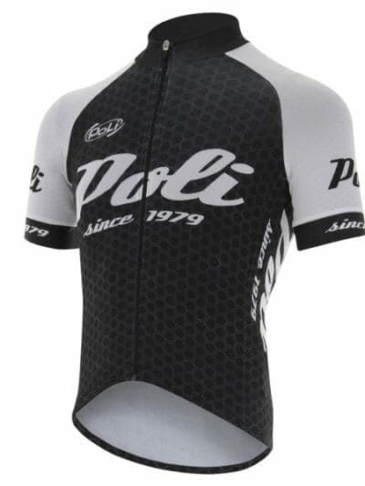 Fitness Mania - Poli Python Retro 2 Pro Cycle Unisex Jersey - Black/White