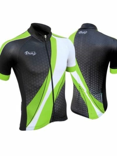 Fitness Mania - Poli Python Wave Pro Cycle Unisex Jersey - Black/Green