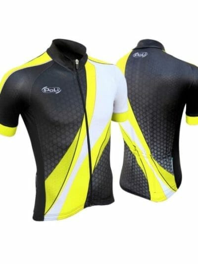 Fitness Mania - Poli Python Wave Pro Cycle Unisex Jersey - Black/Yellow