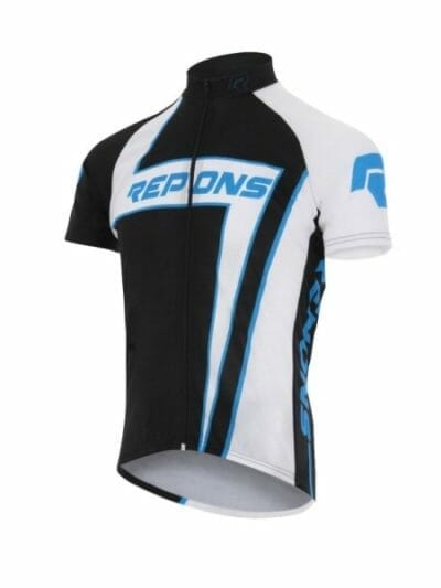 Fitness Mania - Poli Repons 15 Short Sleeve Unisex Cycle Jersey - Black/Blue