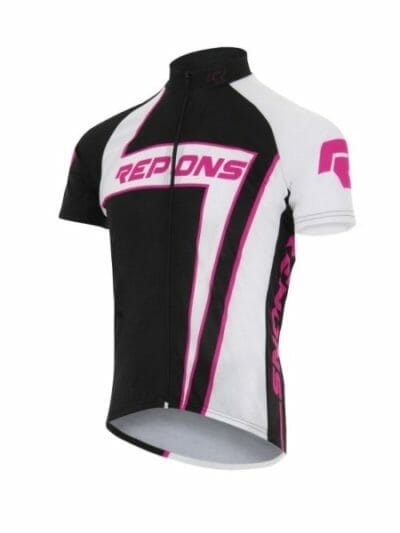 Fitness Mania - Poli Repons 15 Short Sleeve Unisex Cycle Jersey - Black/Pink