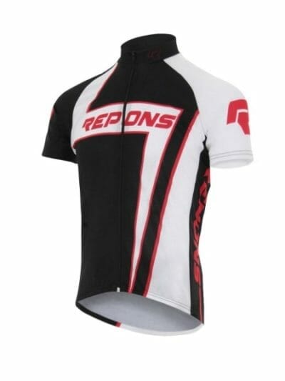 Fitness Mania - Poli Repons 15 Short Sleeve Unisex Cycle Jersey - Black/Red