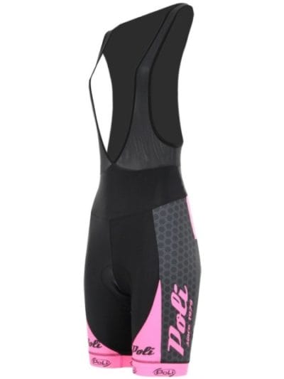 Fitness Mania - Poli Venus Retro 2 Womens Pro Cycle Bib Shorts - Black/Rose