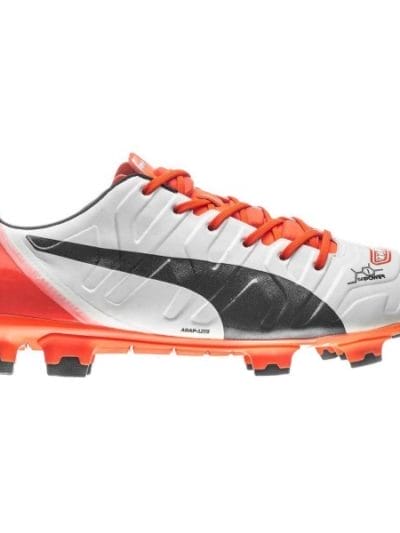 Fitness Mania - Puma evoPOWER 1.2 FG Mens Football Boots - White/Total Eclipse/Lava Blast