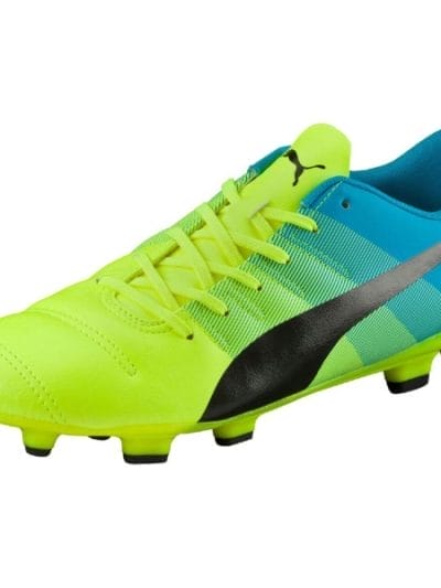 Fitness Mania - Puma evoPOWER 4.3 FG Mens Football Boots - Safety Yellow/Black/Atomic Blue