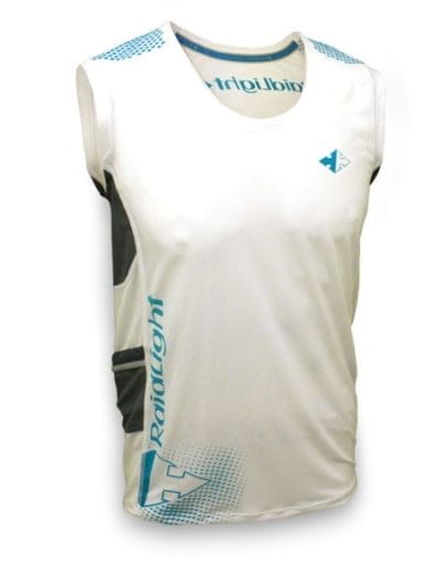 Fitness Mania - RaidLight Ultralight Trail Mens Tank Top - White/Electric Blue