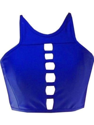 Fitness Mania - Rhapso Designs Womens Crop Top - Royal Blue