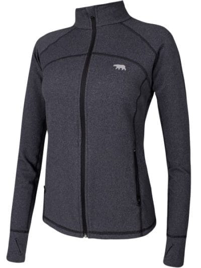 Fitness Mania - Running Bare Fifty Shades Womens Cardio Zip Training Jacket - Charcoal Nights