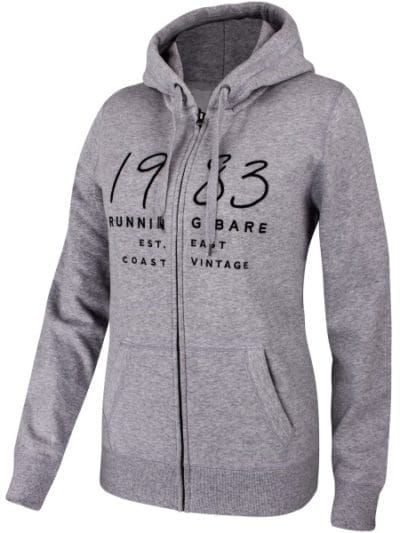 Fitness Mania - Running Bare Heritage Womens Training Hoodie - Silver Marle