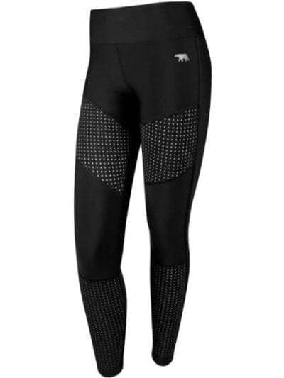 Fitness Mania - Running Bare High Rise Set The Standard Full Length Womens Training Tights - Black/Perforated