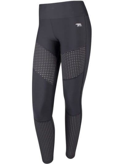 Fitness Mania - Running Bare High Rise Set The Standard Full Length Womens Training Tights - Heavy Metal/Perforated