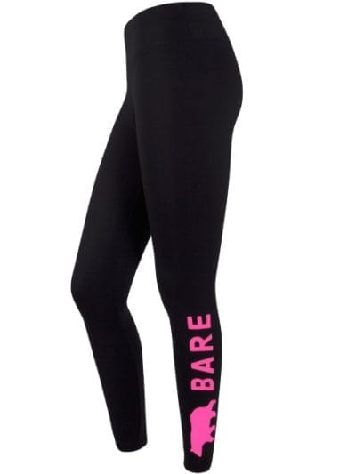 Fitness Mania - Running Bare High Rise Word On The Street Full Length Womens Training Tights - Black/Arm Candy