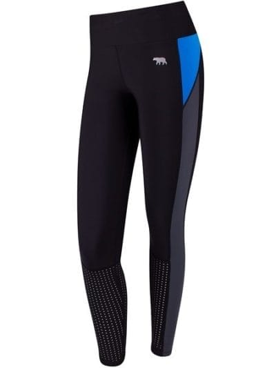 Fitness Mania - Running Bare Tough Luxe Full Length Womens Training Tights - Black/Heavy Metal