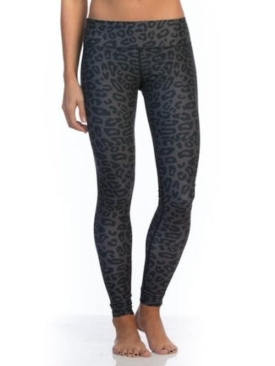 Fitness Mania - SIX30 Charcoal Cheetah Womens Compression Training Tights - Black/Grey