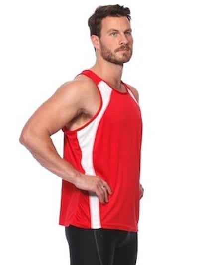 Fitness Mania - SIX30 Mens Running Singlet - Red