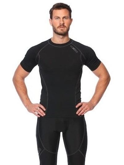 Fitness Mania - SIX30 Mens Short Sleeve Compression Top - Black