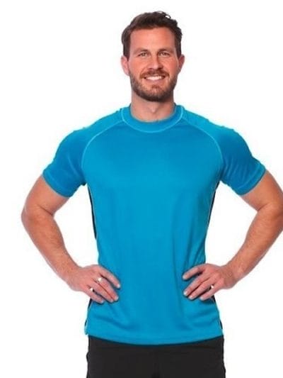 Fitness Mania - SIX30 Mens Short Sleeve Training Top - Blue