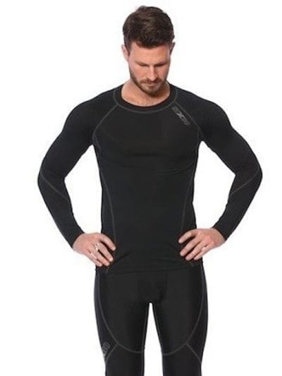 Fitness Mania - SIX30 Mens Thermal Long Sleeve Compression Top - Black