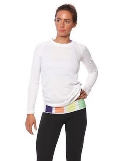 Fitness Mania - SIX30 Womens Long Sleeve Top - White