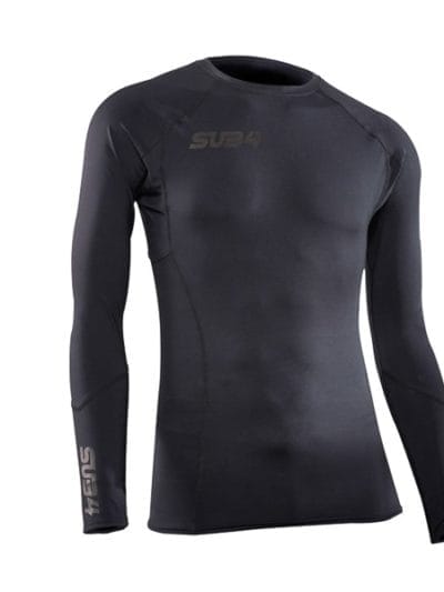 Fitness Mania - SUB4 Compression Mens Long Sleeve Training Top - Black