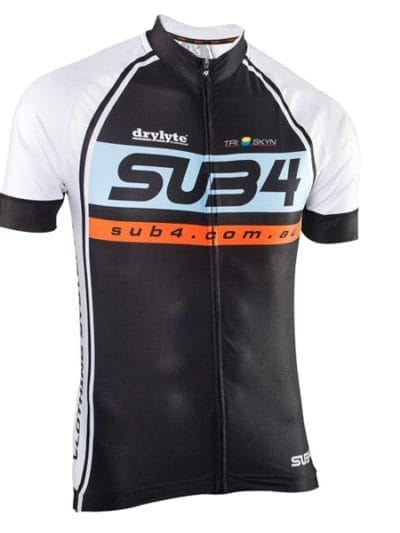 Fitness Mania - SUB4 Strip Pro Mens Cycling Jersey - Black/White