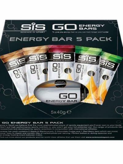 Fitness Mania - SiS Go Energy Bar Variety Pack - 5 x 40g - Chocolate Fudge/Apple & Blackcurrant/Red Berry