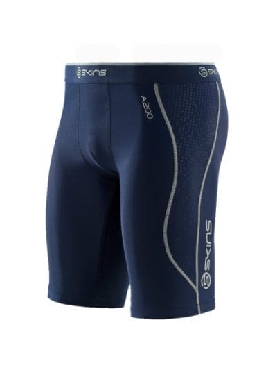 Fitness Mania - Skins A200 Mens Compression Half Tights - Navy