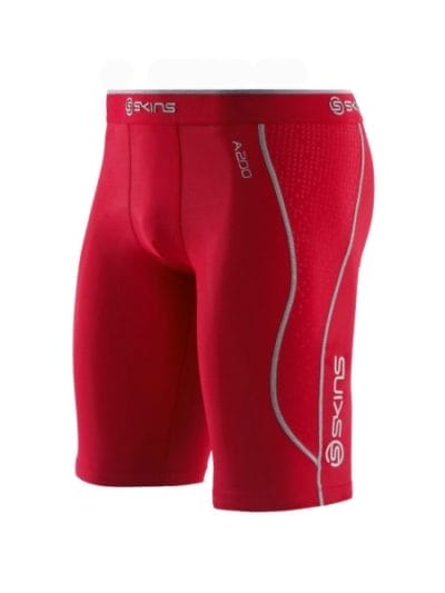 Fitness Mania - Skins A200 Mens Compression Half Tights - Red