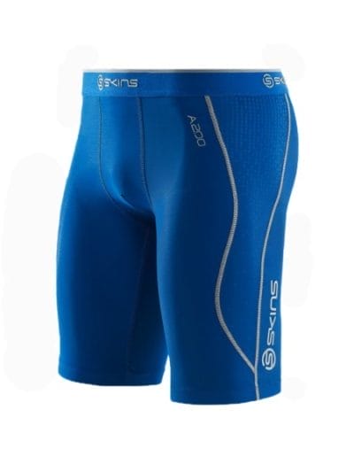 Fitness Mania - Skins A200 Mens Compression Half Tights - Royal Blue