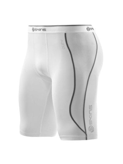 Fitness Mania - Skins A200 Mens Compression Half Tights - White