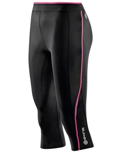 Fitness Mania - Skins A200 Womens Compression 3/4 Tights - Black/Pink