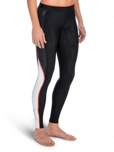 Fitness Mania - Skins A200 Womens Compression Long Tights - Black/Papaya