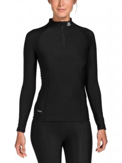 Fitness Mania - Skins A200 Womens Thermal Compression Long Sleeve Top - Black
