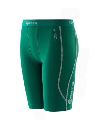 Fitness Mania - Skins A200 Youth Compression Half Tights - Dark Green