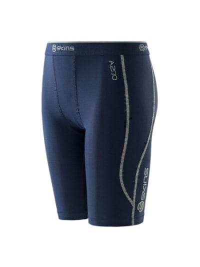 Fitness Mania - Skins A200 Youth Compression Half Tights - Navy Blue