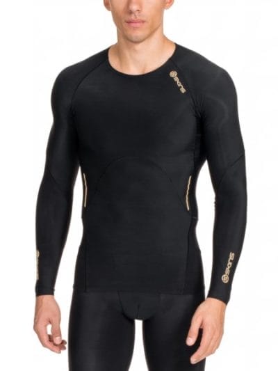 Fitness Mania - Skins A400 Mens Compression Long Sleeve Top (2016) - Black