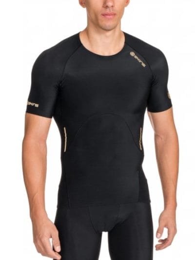 Fitness Mania - Skins A400 Mens Compression Short Sleeve Top (2016) - Black